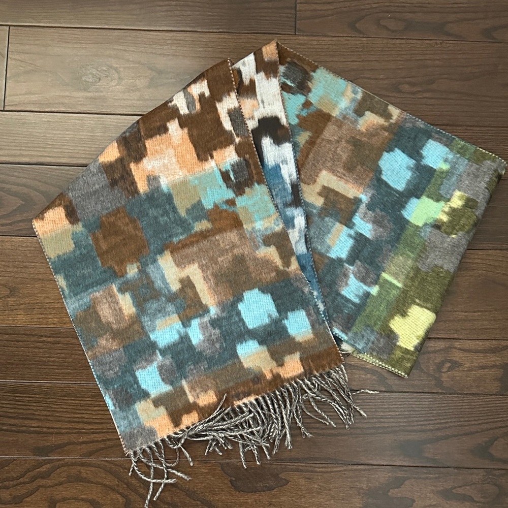 Fraas Blue and Brown Winter Scarf